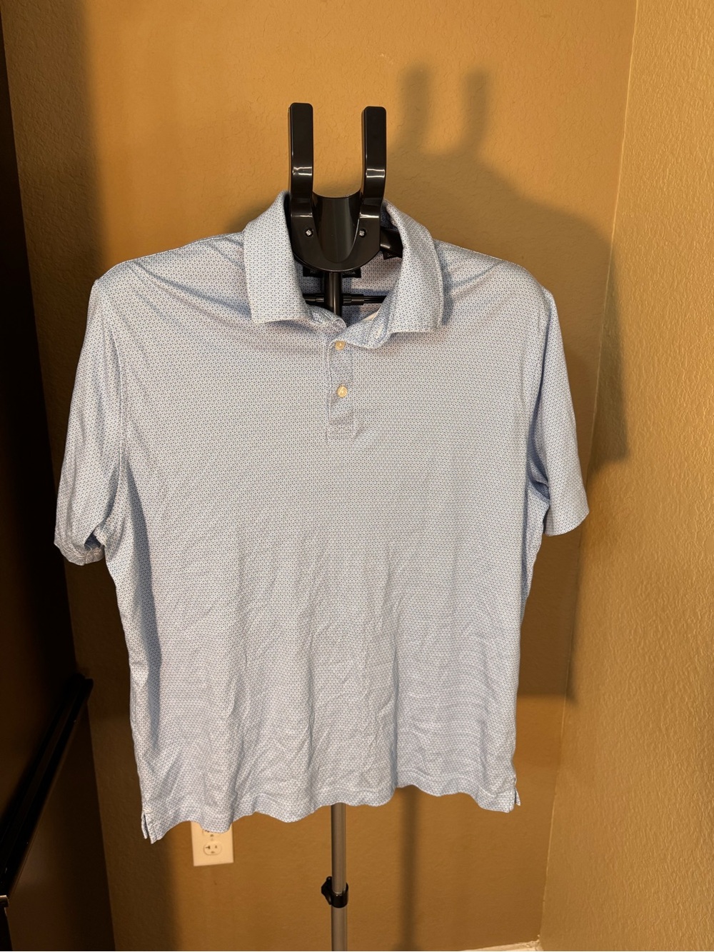 Hart Schaffner Marx Light Blue Textured Polo